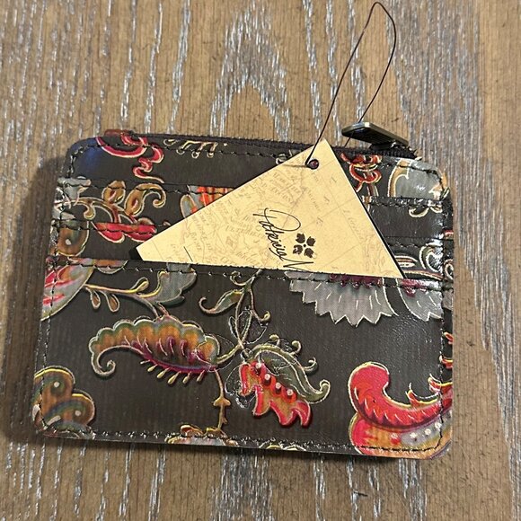 NEW Patricia Nash Italian Paisley Cassis ID Wallet - Picture 2 of 8